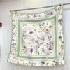 90Cm  Square Scarf Women Fashion Floral Twill Silk Scarf Shawl Hijab Luxury Bandana Foulard Neckerchief Head Scarf For Lady