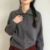 2026 New Soft High Neck Button Down Womens Cardigan Sweater Korean Style Ins Fashion Winter Fall Cozy Knit