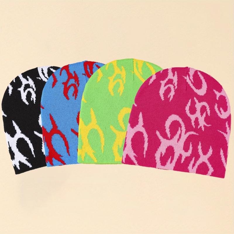 Adult Teens Christmas Jacquard Knitted Hat Winter Warmer Cycling Windproof Hat
