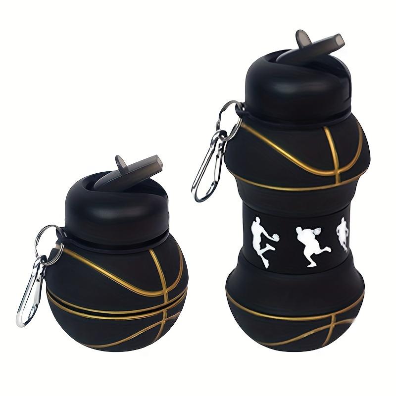 1pc 550ml Basketball Shape Collapsible Portable Water Bottles Suitable for Fitness Outdoor Activities Travel Gifts for Children