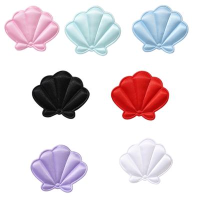 10 Stück Stoff Muscheln Anhänger Nähen/Kleben Muscheln Stoff Applikationen Für Nähen Bastelprojekt Kleidung Haar Accessoires