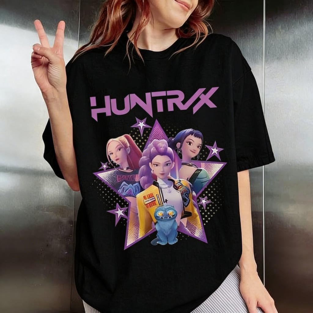Kpop Dämonenjäger Anime Herren Damen Kurzarm T-Shirt Kinder Sommer Lässiges Oberteil Streetwear Harajuku Grafik-T-Shirt 2026 Mode Y2k