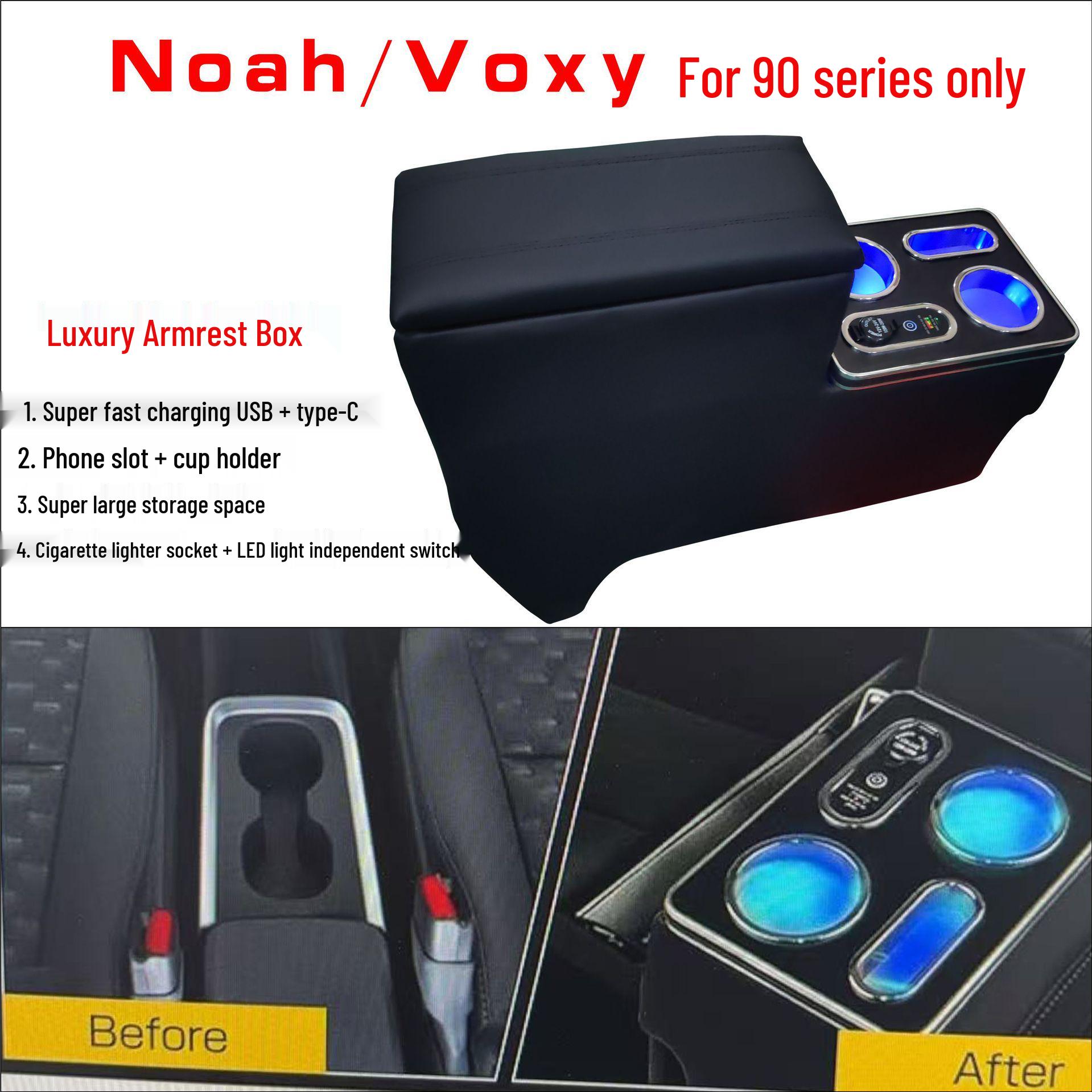 Toyota Noah/Voxy 60/70/80 Series Center Console Armrest Storage Box