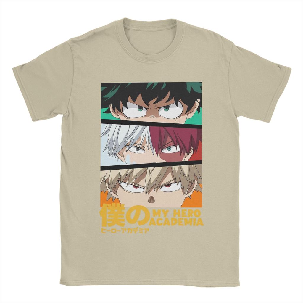 Anime Hero Eyes My Hero Academia T Shirts Men 100 Cotton Novelty TShirt O Neck Tee Shirt Short Sleeve Clothes Plus Size
