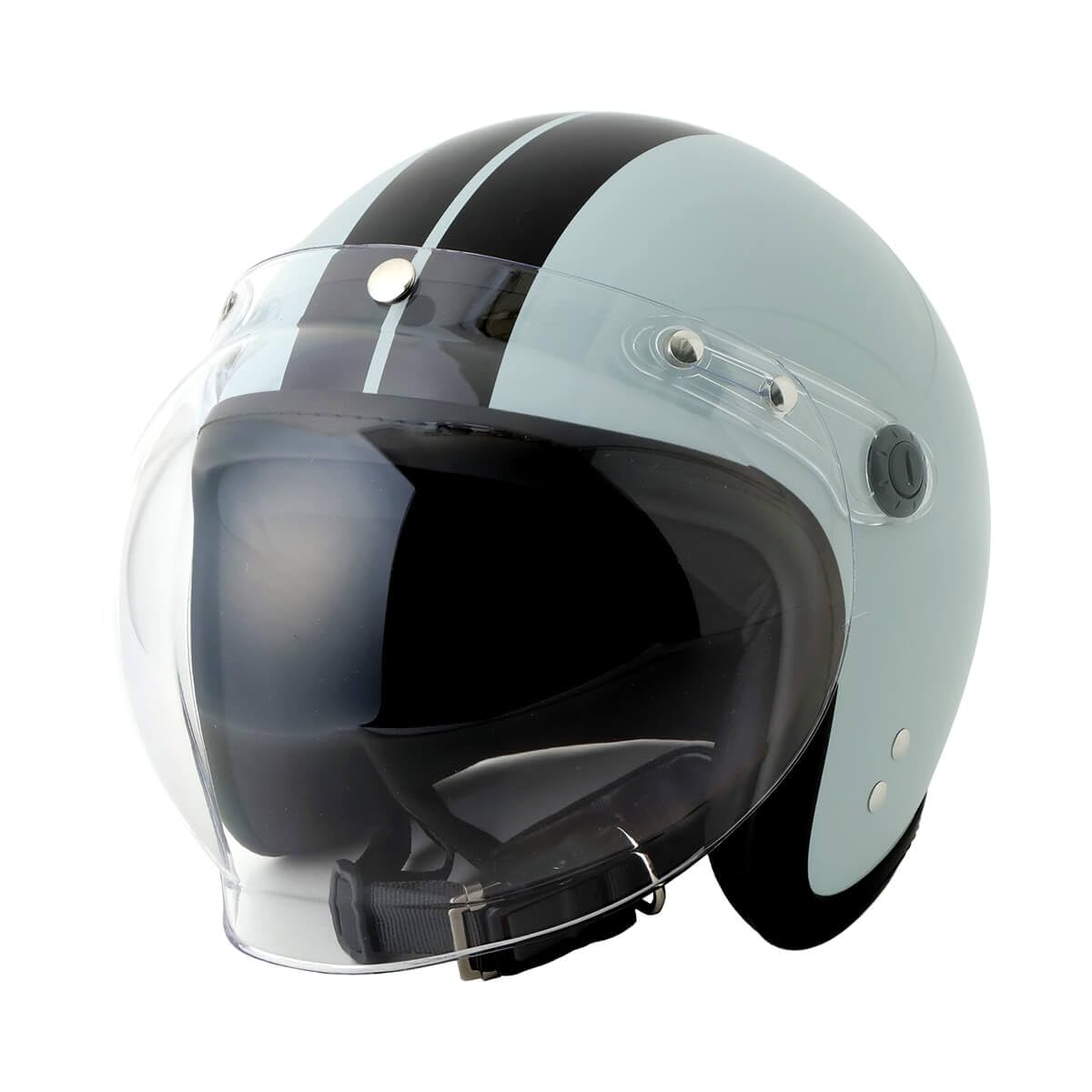 

ISHINO SHOKAI Motorcycle Helmet Jet Small John Jet SG and PSC Free Size Pukoa MAX-308 - Helmet, certified, (approx. 57-60cm), Blue/Black