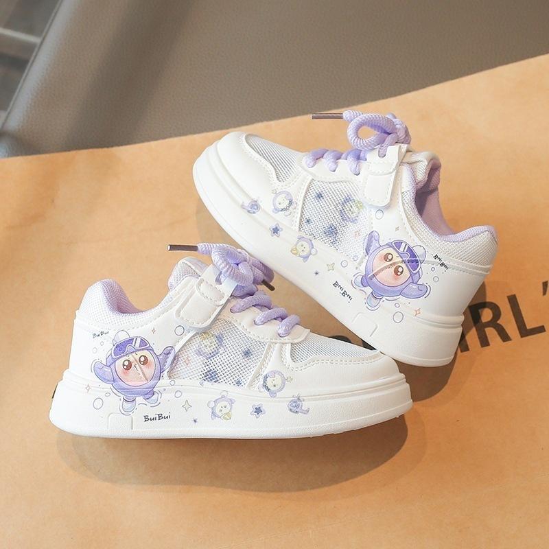 Girls Cartoon Canvas Shoes Spring Summer Thin Soft Sole Princess Cute Casual Sneakers For Kids