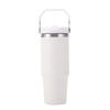 30oz Stainless Steel Travel Mug With Handle Straw Lid Vacuum Insulated Water Bottle Car Office Gym