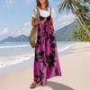 Casual Wide Leg Jumpsuits For Women Boho Floral Pleated Overalls Rompers Summer Outfits With Pockets