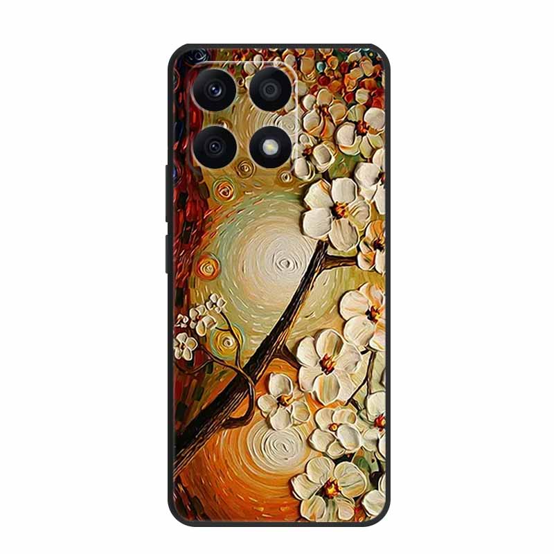 3D Emboss Case For Xiaomi 15T Pro Phone Case 15 T Pro Coque Flowers Shockproof Soft Silicone Coque For Xiaomi 17 Back Cover Case