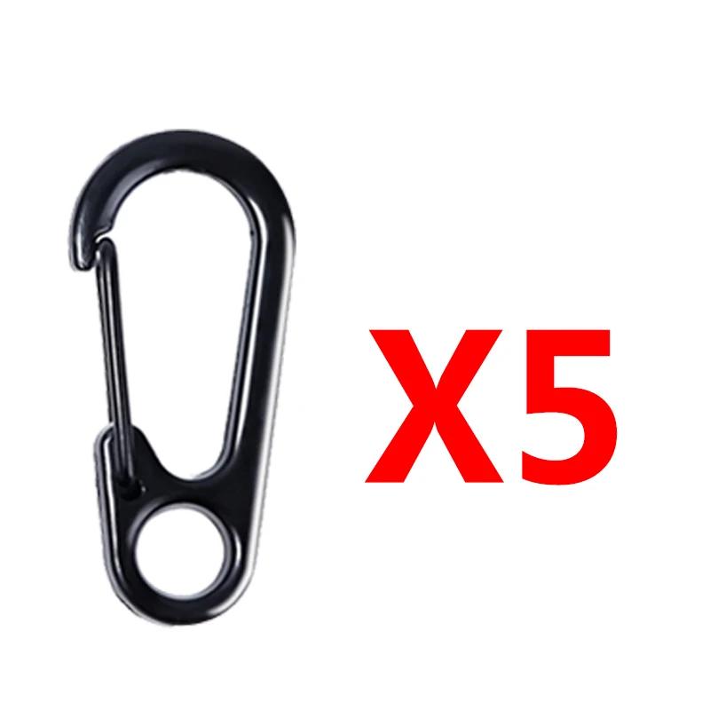 5/10 buc. Mini carabinier breloc cu inel în D Breloc cu arc Clipuri din aliaj de aluminiu Cataramă de supraviețuire pentru camping în aer liber