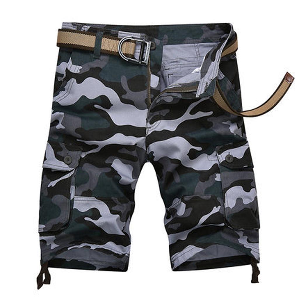 Men's Camouflage Clothing Outdoors Pocket Beach Work Trouser Cargo Shorts Pant