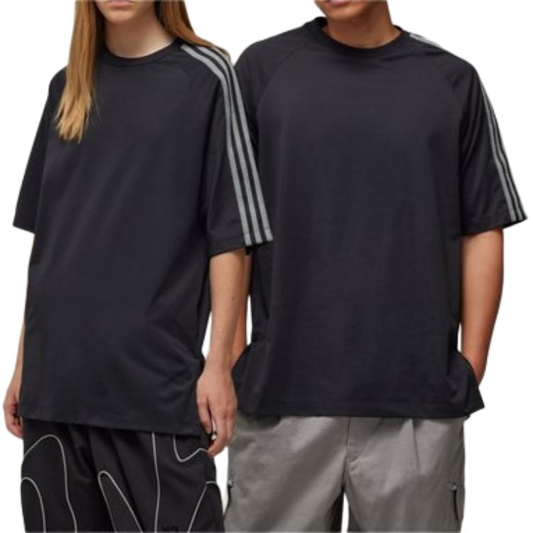 adidas 3-Stripes Tee Sleeve Tee Black/Off White Unisex Tops IR6265
