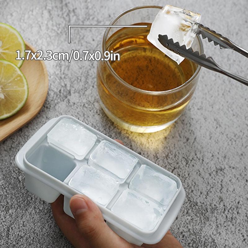 Eiswürfel Eisbox Gefrierform Kühlschrank Selbstgemacht Gefrorene Eisbox mit Deckel PP Selbstgemacht Küchenwerkzeuge Kreative DIY Form 6 Gitter