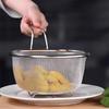 Fine Mesh 304 Stainless Steel Skimmer Wood Grain Wood Kitchen Strainer Basket Kitchen Sieve  Hotpot