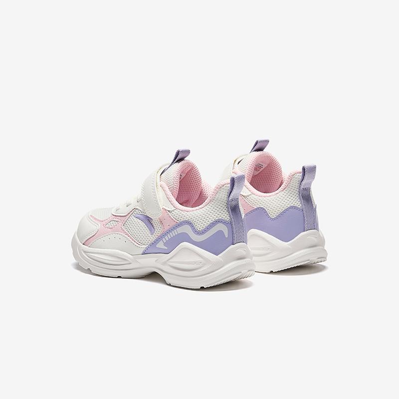 Anta Kids Fashion Versatile Comfortable Lightweight Shock Absorbing Low Top Running Shoes Kids sneaker White Pink Purple A22449977-3