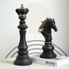 Nordic Black & White Chess Figurine Decorations – Resin Home Display Ornaments