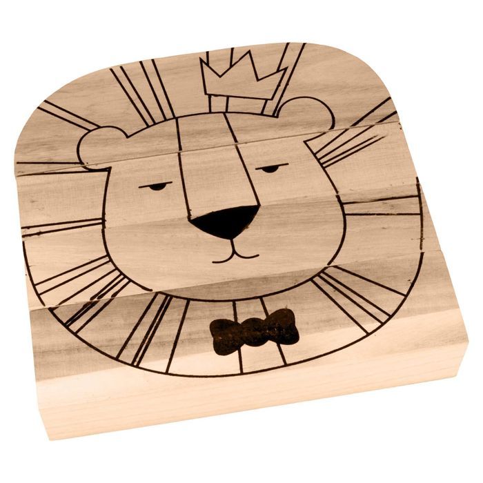 Wooden Lion Mood Puzzle