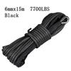 For Best Sport 6mm X 15m 7700LBs Synthetic Winch Line Cable Rope with Black Protecing Sleeve