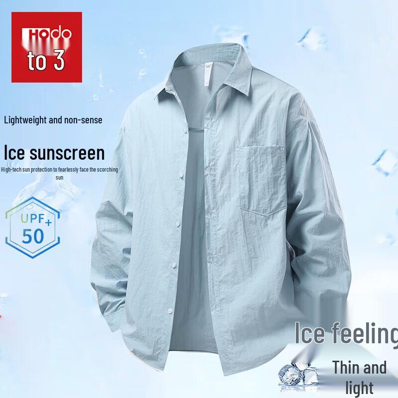 Hodo Men s Summer Ice Silk Sun Protection Long-Sleeve Shirt M