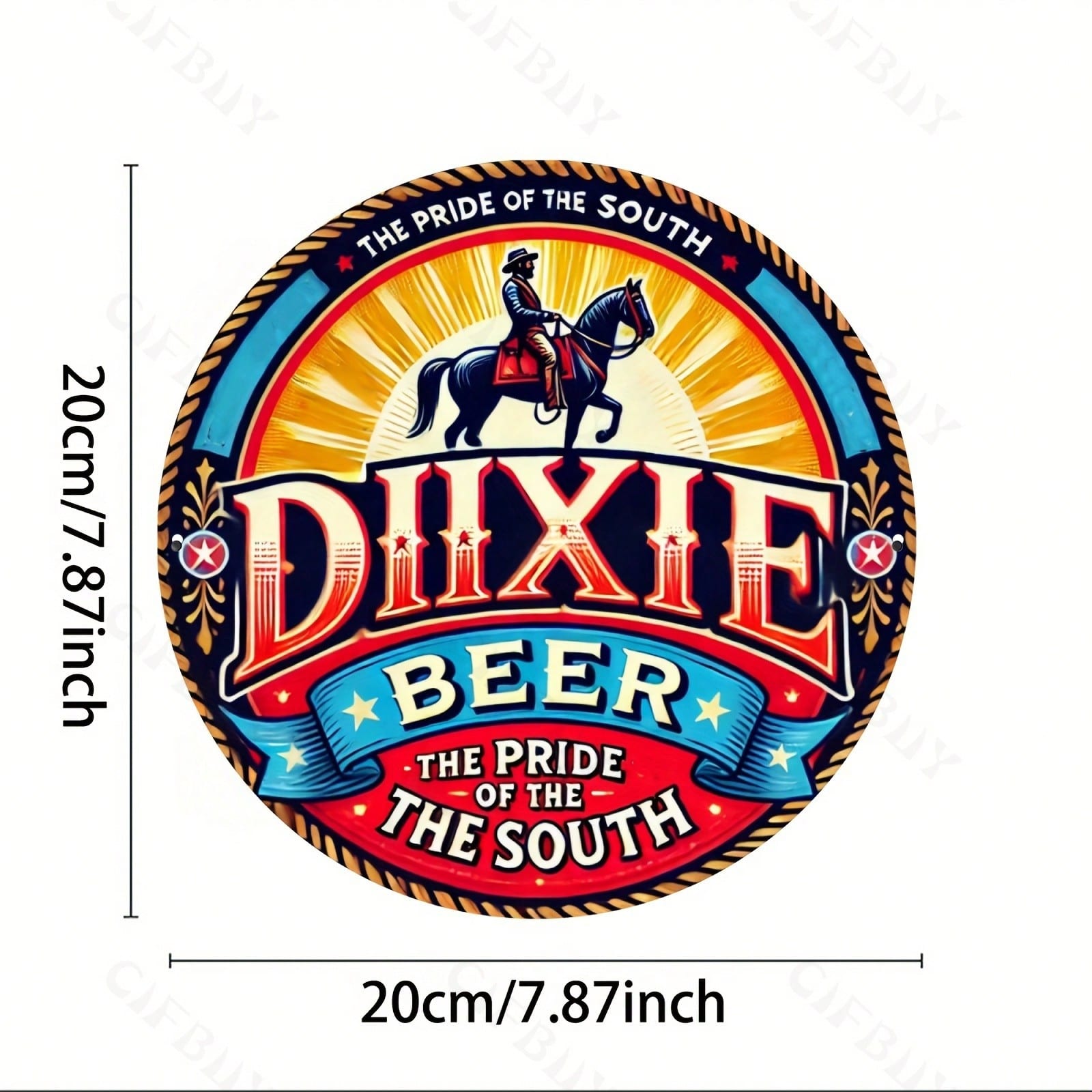 

Vintage Dixie Beer Metal Tin Sign Southern Brewery Wall Decor Durable Unique Gift різнокольоровий