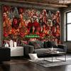 Terrifier Horror Wall Tapestry Aesthetic Wall Hanging Printed Fabric Blanket Decorative Tapestries for Bedroom Living Room Home Decor