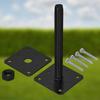 Kotarbau® Post Base Screw-In Anchor Adjustable Steel For Gazebos Shelters Thread M24 Anthracite 110 X 252 Mm Set Of 2