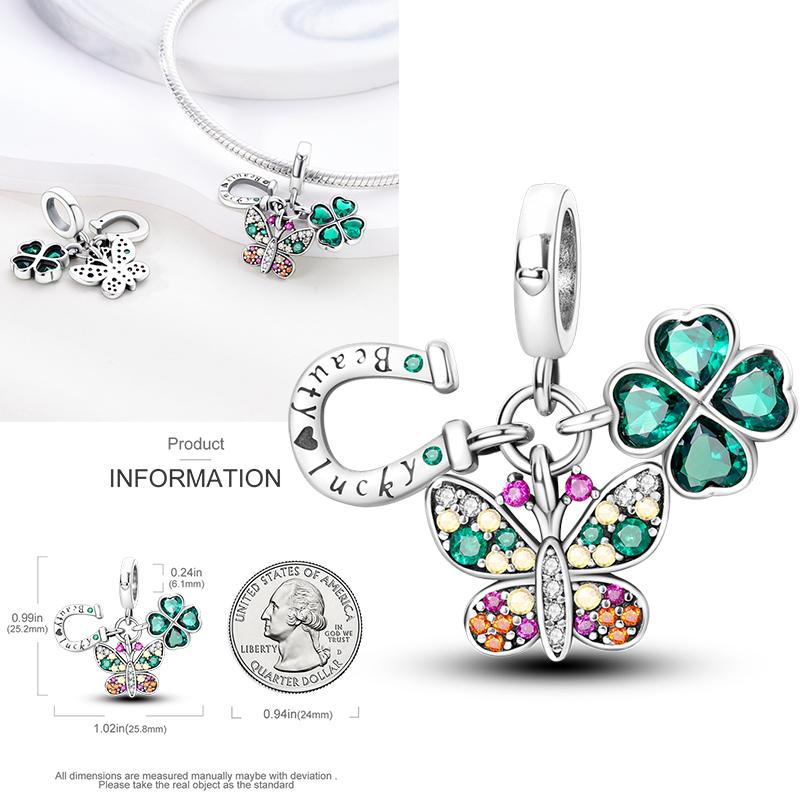 Copper Dragonfly Butterfly Pendant Charms Bead Fit Original Bracelet Bangle Women Jewelry Girl Making Beads