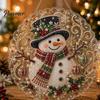 Saisonale Partygeschenke Weihnachten Acryl Baum Hängender Schmuck, Kunstperlen-Kunst DIY Malerei Feiertagszubehör Sonnenschutz, 20cm Leuchtendes Fensterdekor für