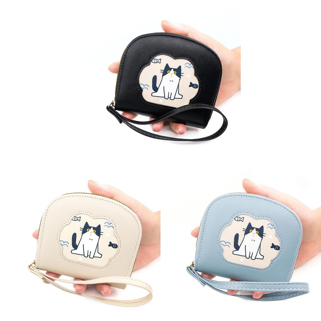 Pu Material Casual Short Wallet For Women With Zipper And Color Block Design For Daily Use