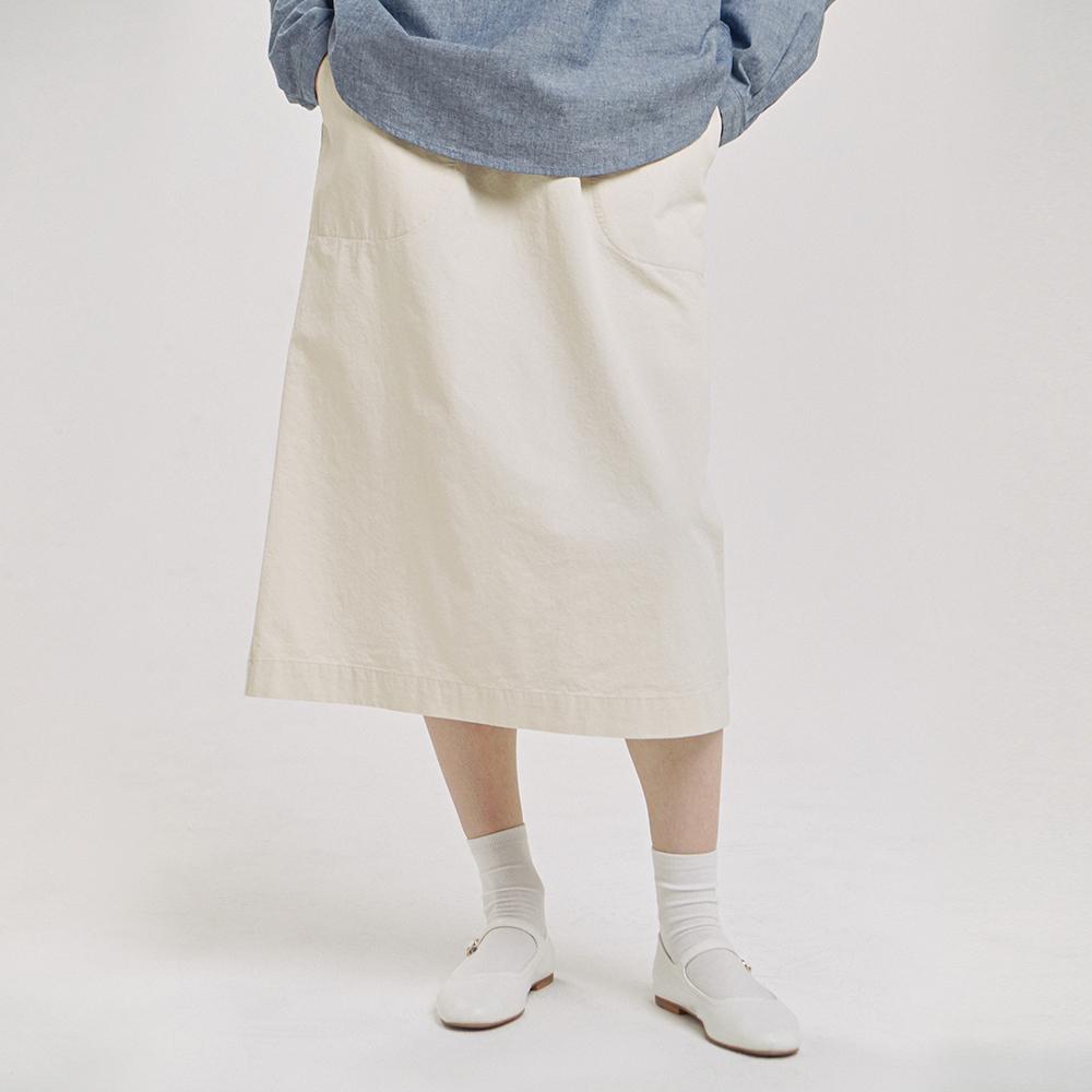 Chikita Chino H Skirt (Cotton) Cream 241402Scr