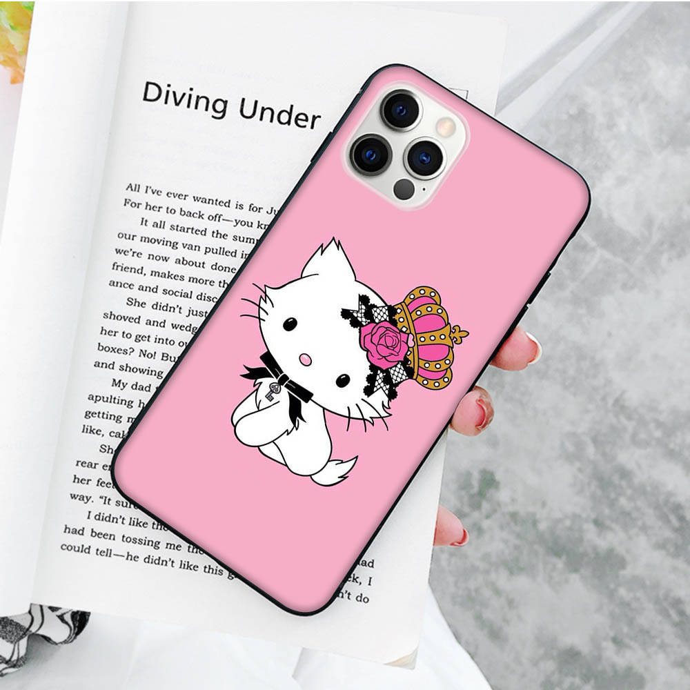 JZ25Cat SanrioBlack Sofe Case for Xiaomi Poco X6 X4 M5 M6 F5 F6 C65 C55 C50 C51 C40 Pro Redmi 14C A3X 13C 12C 11T 10A 9C Note 7 6 8A Plus