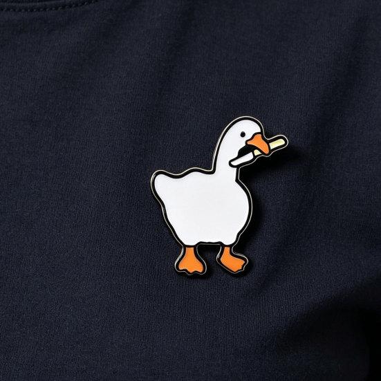 Spilla Smaltata Gatto Bianco con Coltello, Spilla Cartone Animato Carino da Revers per Camicia, Abbigliamento, Zaini, Giacche, Accessorio per Cappello