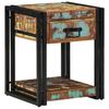 Nightstand 40 X 40 X 50 Cm Solid Upcycled Wood