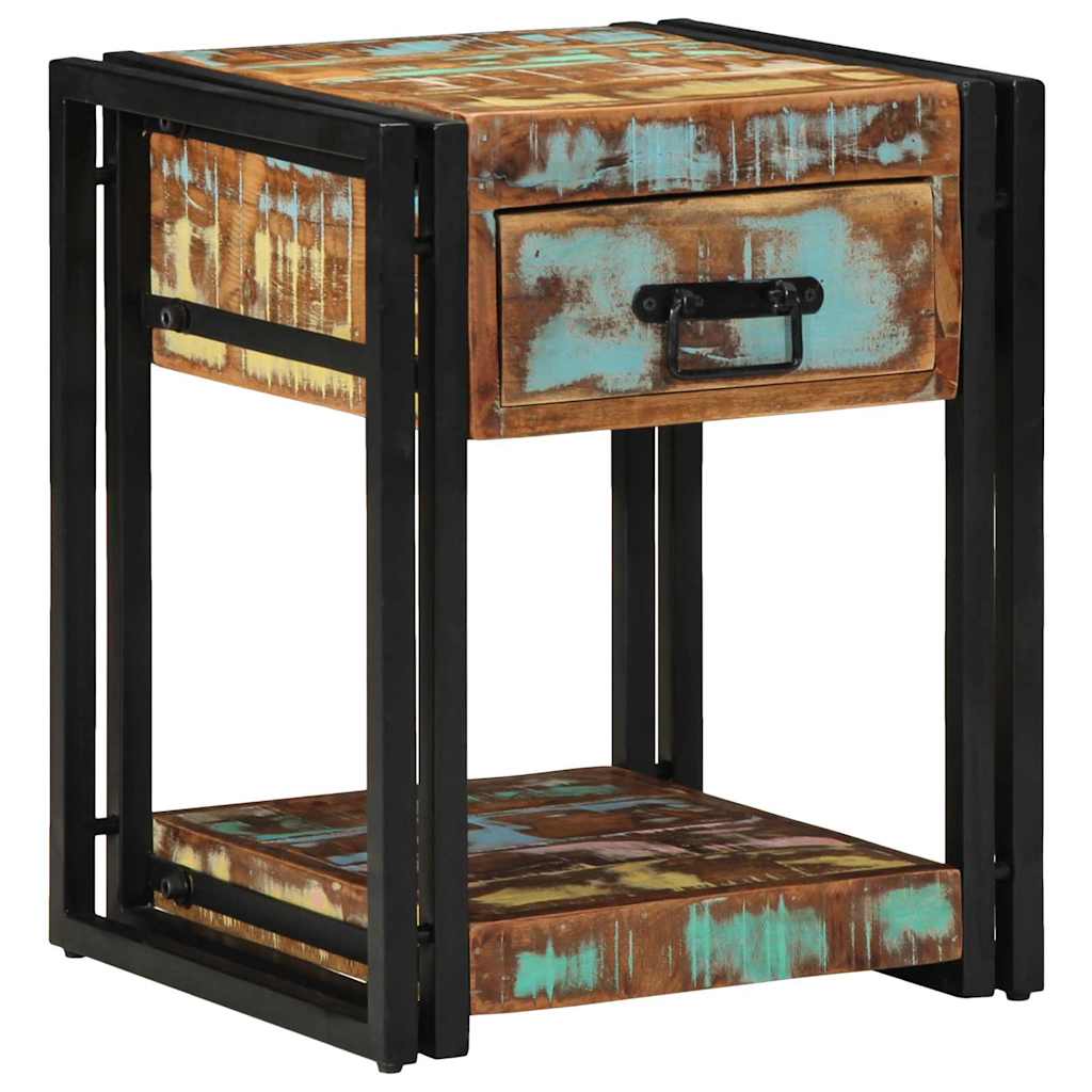 Nightstand Set 2 Pcs 40 X 40 X 50 Cm Solid Reclaimed Wood