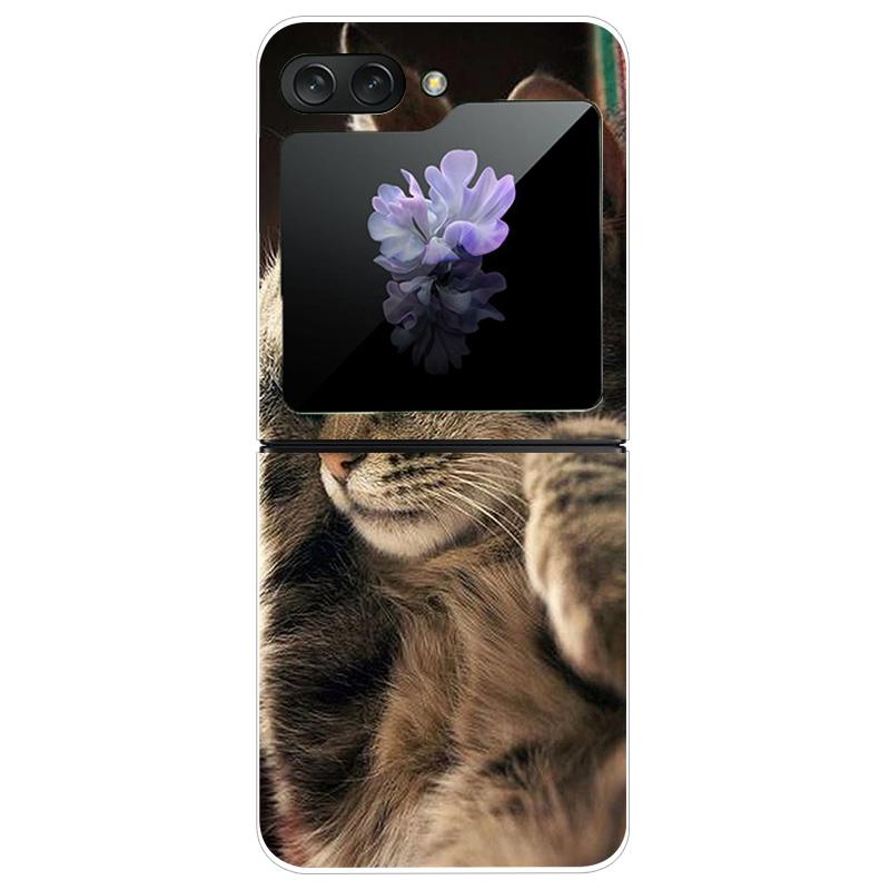 For Samsung Galaxy Z Flip 5 5G Case Cute Transparent PC Hard Case Back Cover For Samsung ZFlip5 Z Flip 5 Phone Coque Flip 5 Capa