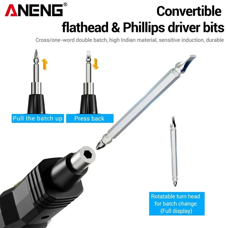 ANENG B20 Smart Voltage Tester Pen Double Head Screwdriver Dual-use Slotted Cross Meter 11V~ 450V AC Voltage Detection Digital