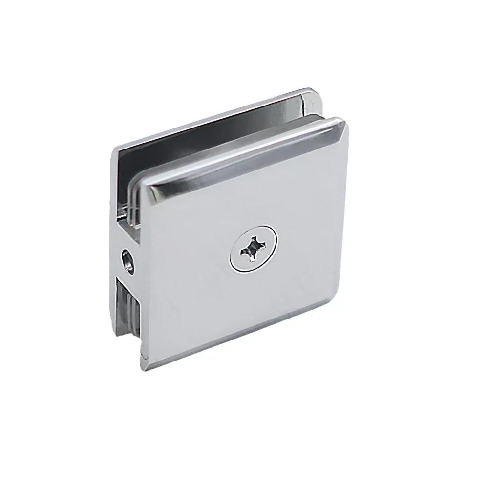 Bathroom Glass Installation Brass Glass Clamp Bathroom Hardware 50*50mm Quick Installation Stylish Glass Hardware Chrome
