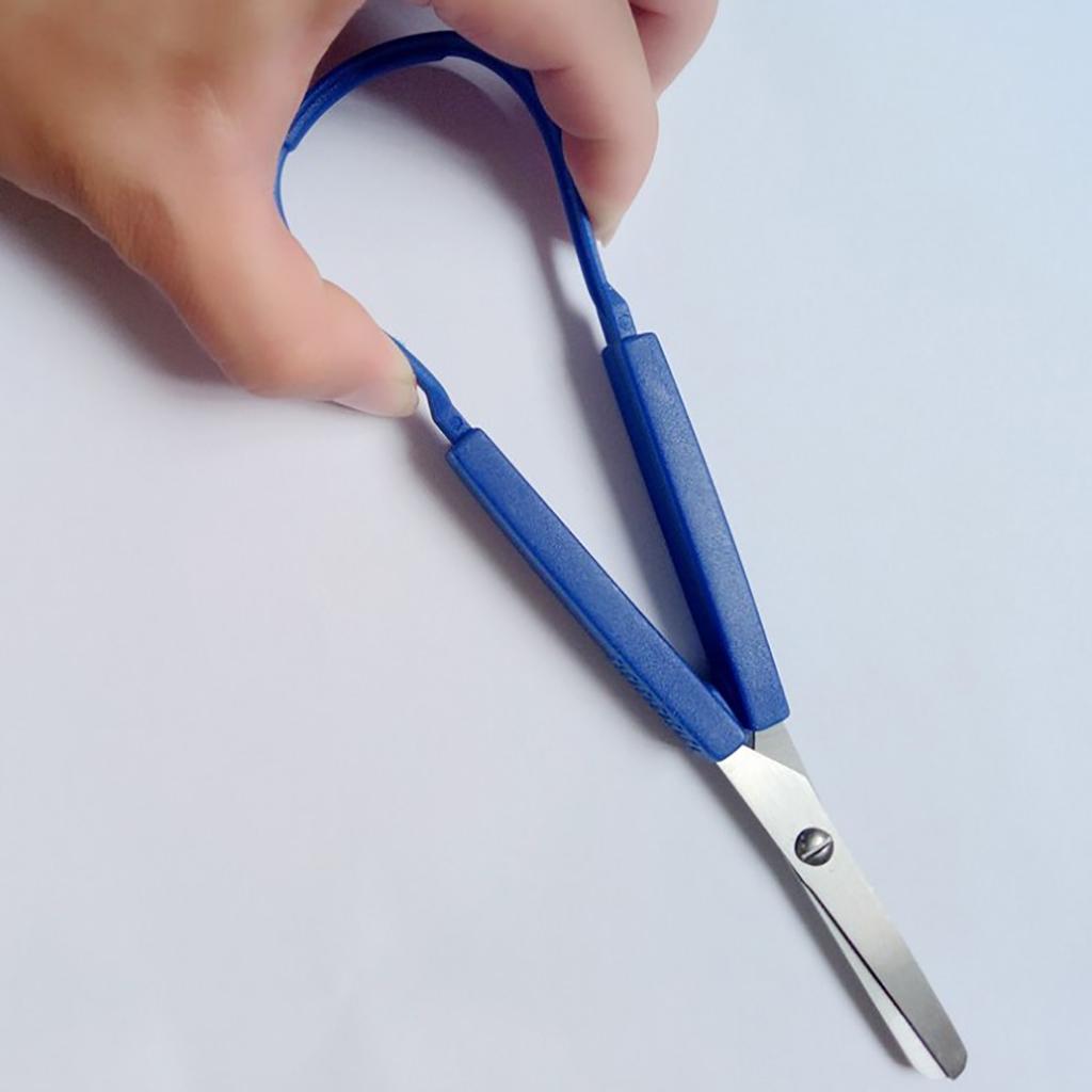 Funny Loop Scissors for Kids Teens Adults Colorful Looped, Mini Easy Grip Scissor Adaptive Design Cutting for Small Hands Kawaii