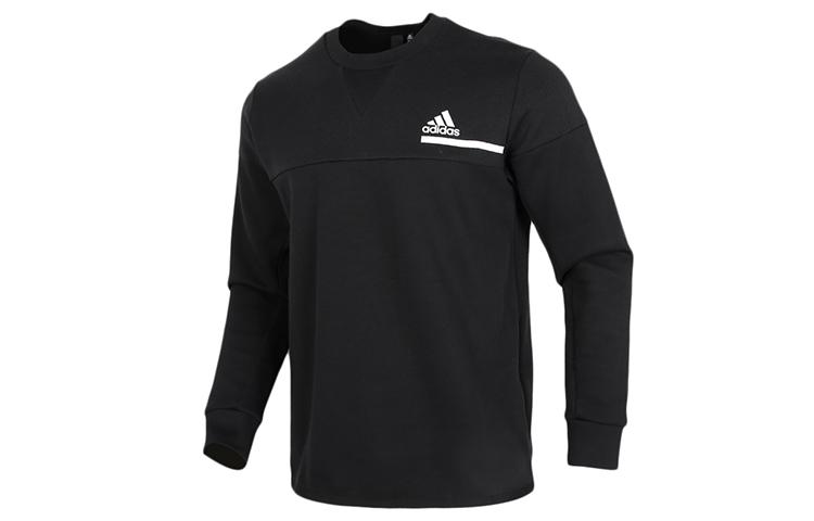 Herren Adidas Sweatshirts Herren Schwarz Rundhals Mäßig Regular XL