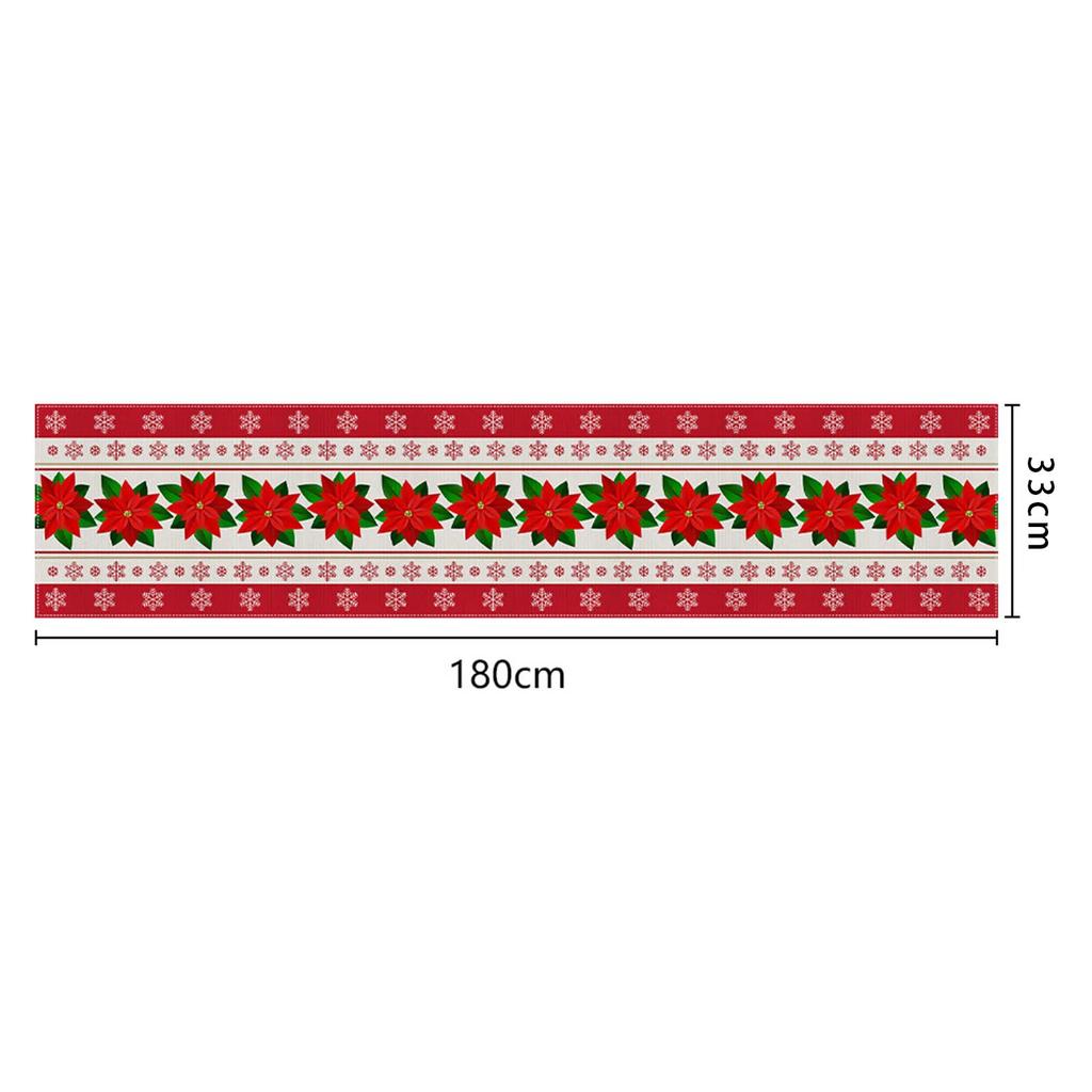 1 Pc Christmas Table Runner Reusable Table Cloth Creative Christmas Table Flags Printed Flags for Anniversary Banquet Festival
