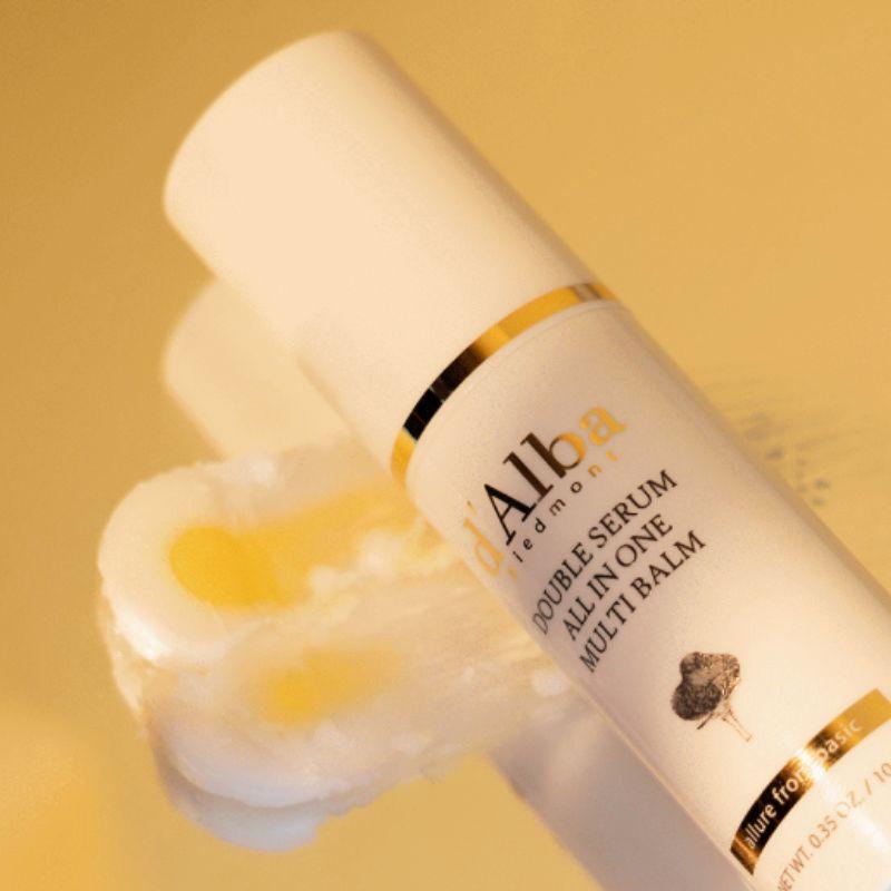 d'Alba Doppeltes Serum All-in-One Multi-Balsam Feuchtigkeitsspendende Faltenpflege Tragbarer Feuchtigkeitsbalsam 10g