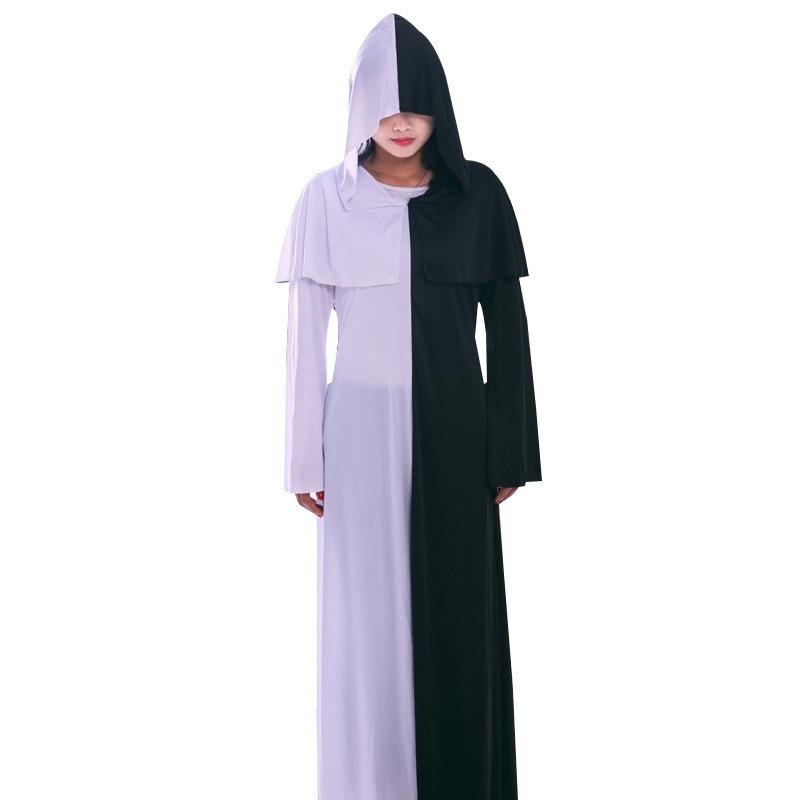 Black and White Impermanence Clothes, Halloween Costumes, Anime Costumes, Easter Performances, Costumes, Men and Women.