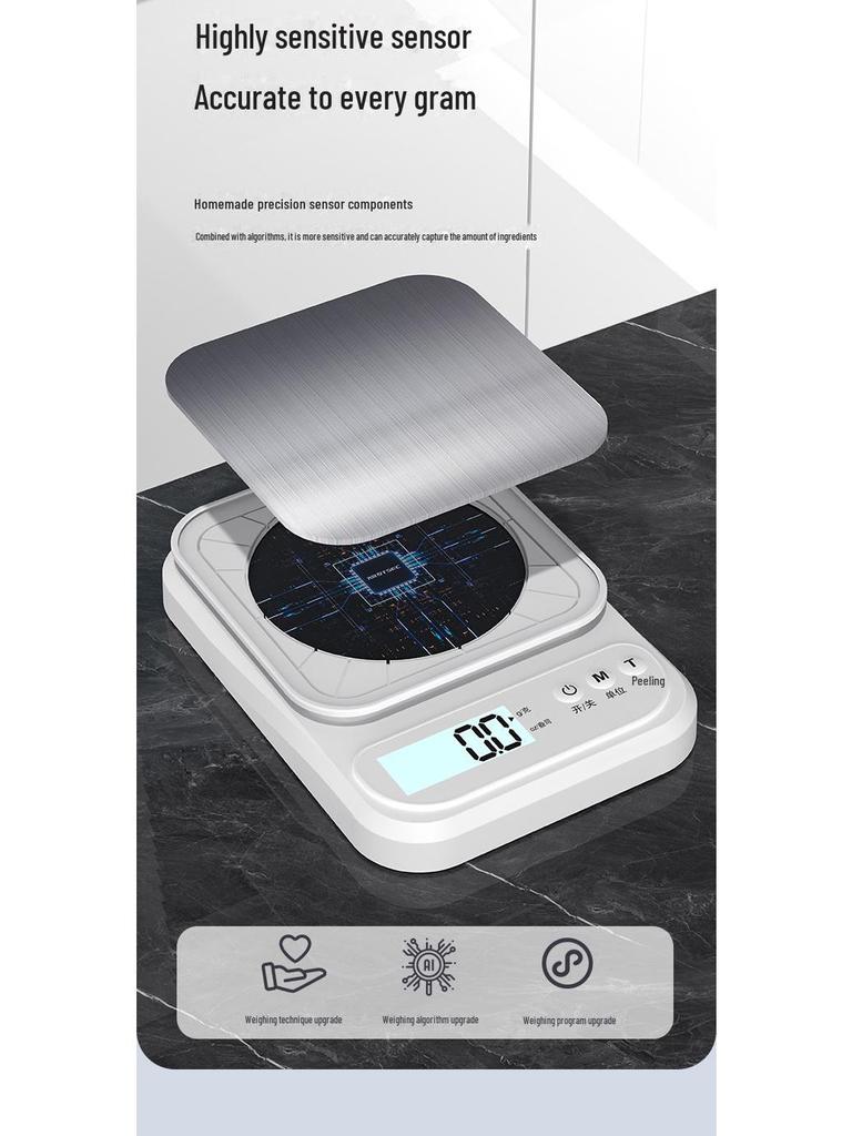 Beiyue High-Precision Stainless Steel Kitchen and Coffee Scale - 0.1g Accuracy