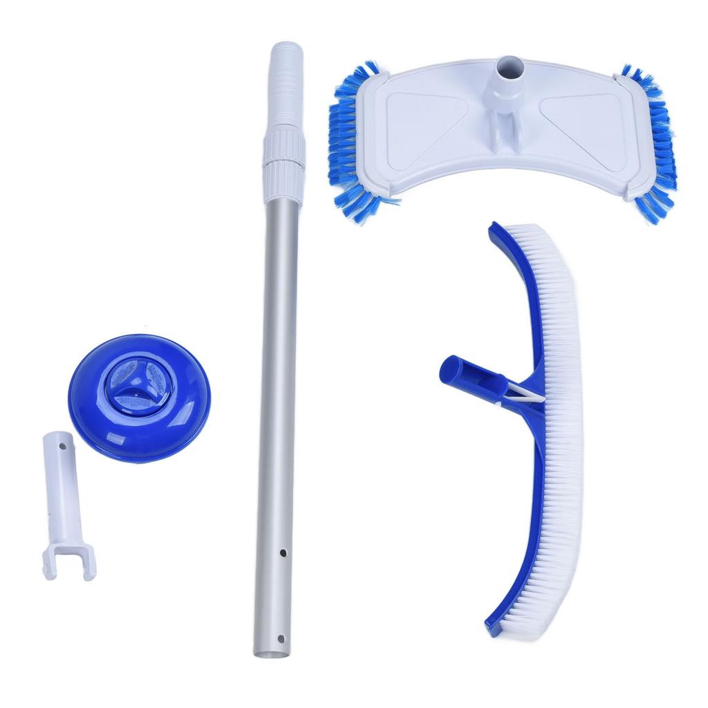 Portable Swimming Pool Cleaner Set Suction Head Telescopic Rod with Brush Pool Cleaning Tool