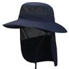 Outdoor sun hat Children's quick-drying breathable eaves sun protection bucket hat can store neck protection shawl hat