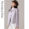 VICTORIA&VERA Women's Wool Blend Short Coat