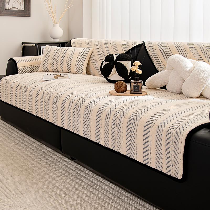 

Чехол Funda Sofa Mats Winter Living Home Нескользящий Fishbone Warm Fleece Sofa Cushion Couch Sofa Covers 70X70