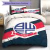 Bolton Wanderers F.C Bettwäsche Steppbett Set Bettbezug Kissenbezug Heimdekoration Geburtstagsgeschenk (1 Bettbezug + 2 Kissenbezüge, ohne Füllung)