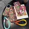 Vintage Persian Rug Pattern Protective Case For iPhone  15 14 17 Air 16 13 12 11 Pro Max Plus Litchi Texture Soft Cover Lanyard
