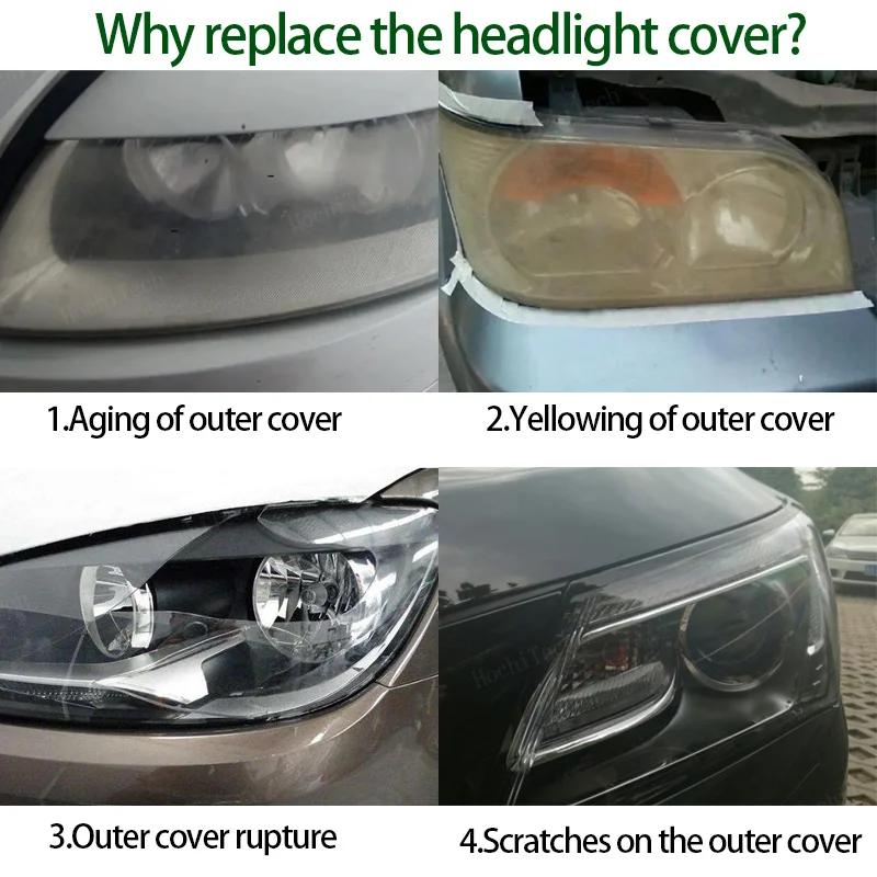 Head Lights Cover For Volkswagen VW Scirocco pre-facelift 08-14 Transparent Housing Front Headlights Lens Shell Glass Lampcover